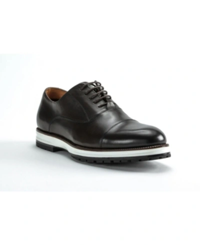 Shop Ike Behar Men's Handmade Hybrid Cap Toe Shoes Men's Shoes In Black