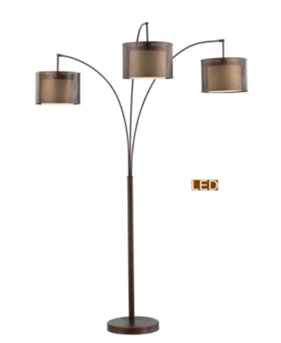Shop Artiva Usa Lumiere Ii 83" Led Arched Floor Lamp With Dimmer In Bronze