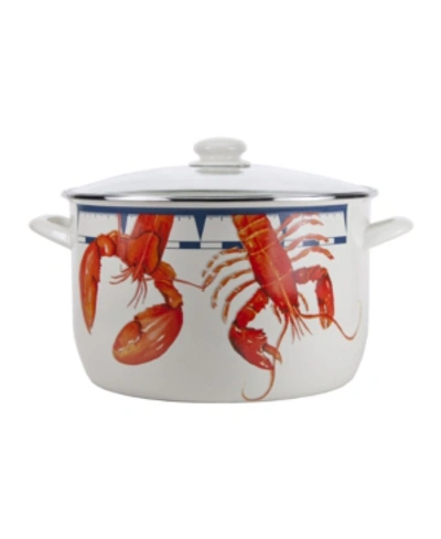 Shop Golden Rabbit Lobster Enamelware 18 Quart Stock Pot In Multi