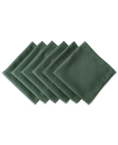 Shop Design Imports Polyester Napkin, Set Of 6 In Evergreen
