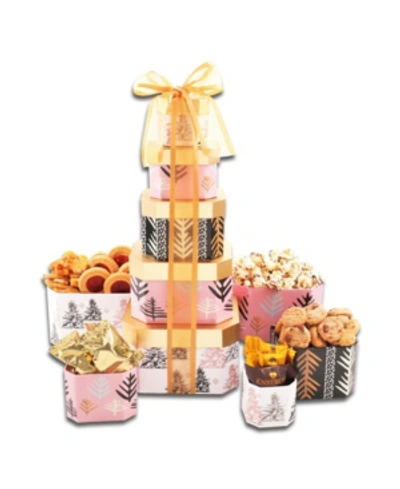 Shop Alder Creek Gift Baskets Holiday Blush, Black And Gold Tower