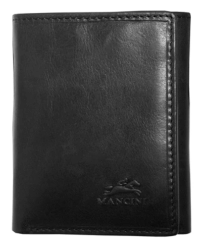 Shop Mancini Men's  Boulder Collection Rfid Secure Triflod Wallet In Black