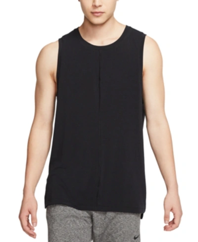 Shop Nike Men's Yoga Dri-fit Tank Top In Black