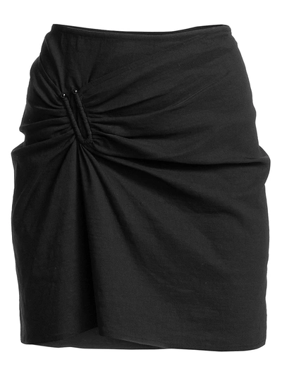 Shop A.l.c Burke U-ring Mini Skirt In Black