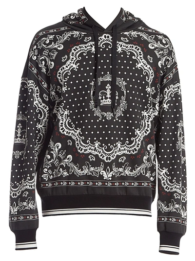 Shop Dolce & Gabbana Men's Bandana-print Hoodie