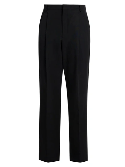 Shop Valentino Frontal Pleat Pants In Nero