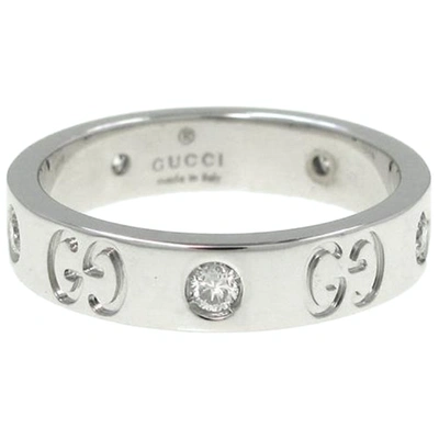 Pre-owned Gucci Icon White Gold Ring