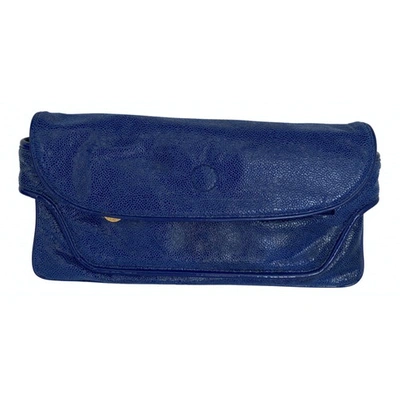 Pre-owned Stella Mccartney Clutch Bag In Blue