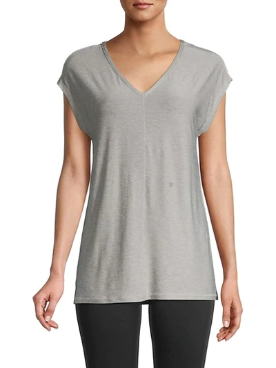 Shop Nanette Lepore V-neck Top In Grey Heather