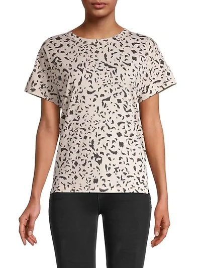 Shop Marc New York Printed Cotton-blend Tee In Lynx