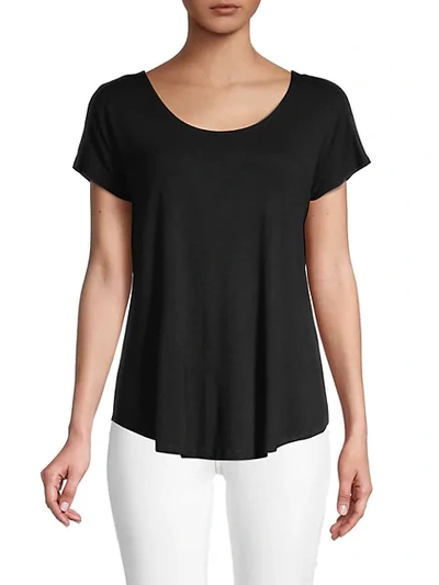 Shop Bobeau Crossback Scoopneck T-shirt In Black