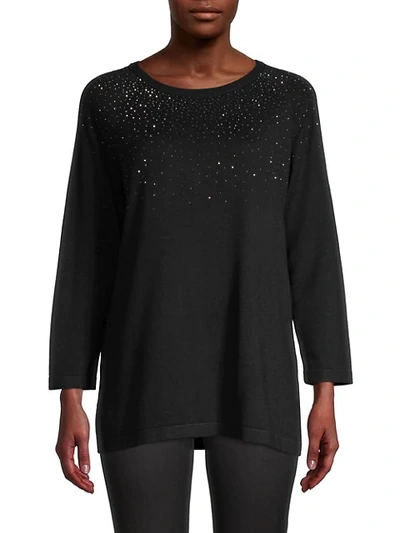 Shop Karl Lagerfeld Sequin Tunic In Black