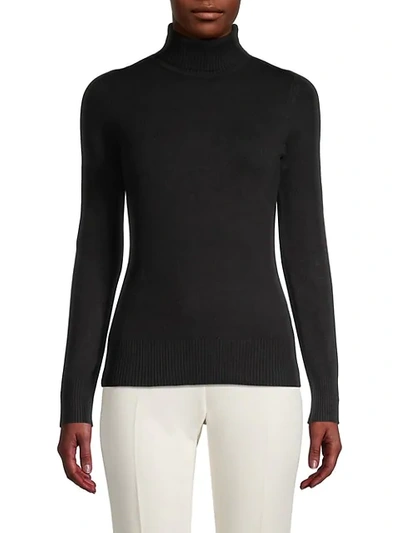 Shop French Connection Rib-knit Turtleneck Sweater In Black