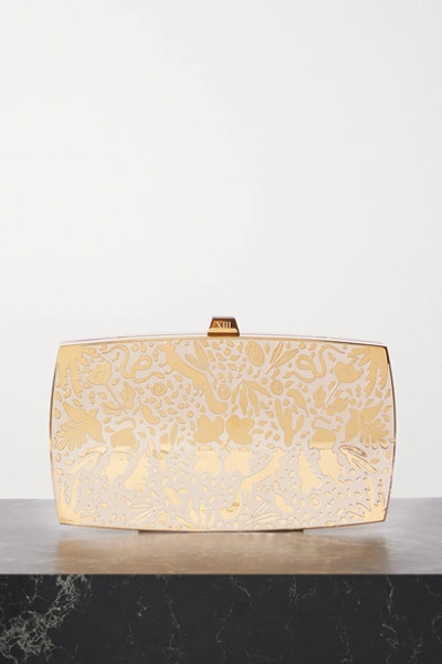 Shop 13bc Wilderness Gold-tone And Enamel Clutch