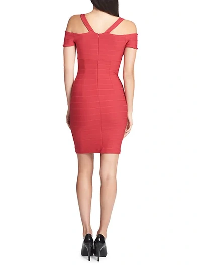 Shop Guess Bandage Bodycon Dress In True Red