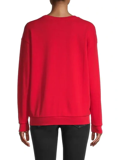 Shop South Parade Elfie Cotton Sweatshirt In Red