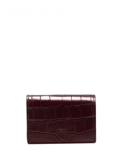 Shop Alexander Mcqueen Leather Credit Card Holder In Red