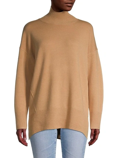 Shop French Connection Women's Babysoft Turtleneck Sweater In Camel