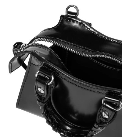 Shop Balenciaga Neo Classic Nano Leather Tote In Black