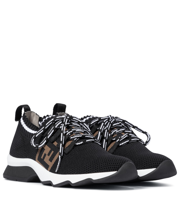 fendi stretch knit sneakers