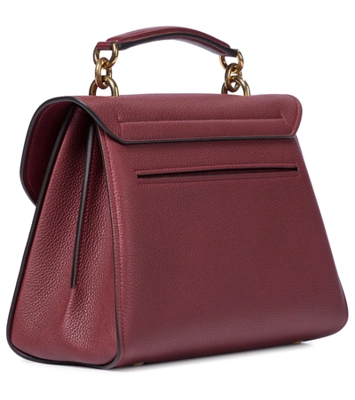 Shop Ferragamo Margot Medium Shoulder Bag In Red