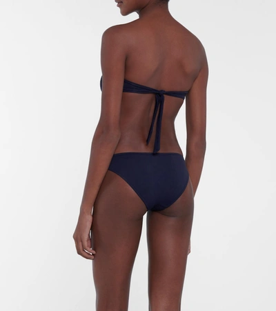 Shop Melissa Odabash Barcelona Bandeau Bikini Top In Blue