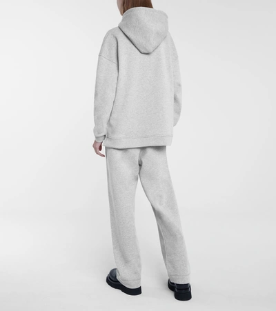 Shop Ganni Isoli Cotton-blend Hoodie In Grey