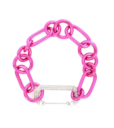 Shop Eéra Lucy 18kt White Gold Bracelet With Diamonds In Pink