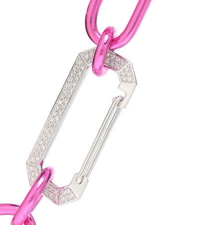 Shop Eéra Lucy 18kt White Gold Bracelet With Diamonds In Pink