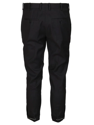 Shop Neil Barrett Skinny Fit Cropped Trousers In Black