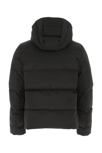 Shop Fendi Logo Patch Puffer Jacket In Black