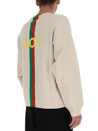 Shop Gucci Logo Printed Sweatshirt In White