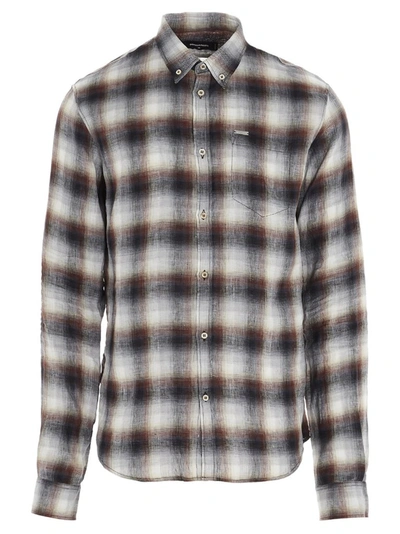 Shop Dsquared2 Checked Button Down Sharpei Sleeve Shirt In Multi