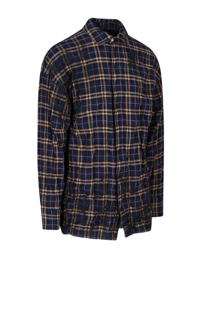 Shop Palm Angels Checked Logo Shirt In Multi