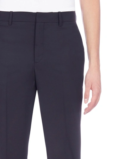 Shop Neil Barrett Tailored Cropped Trousers In Navy