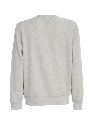 Shop Polo Ralph Lauren Logo Crewneck Sweatshirt In Grey