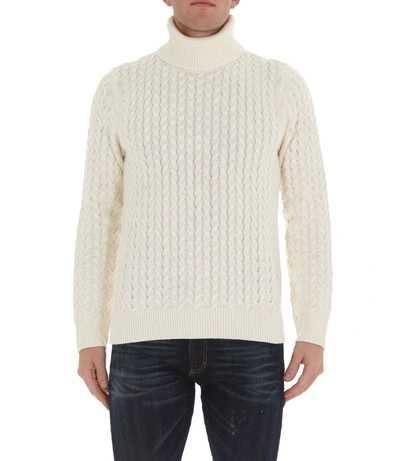 Shop Michael Kors Cable Knit Turtleneck Jumper In White