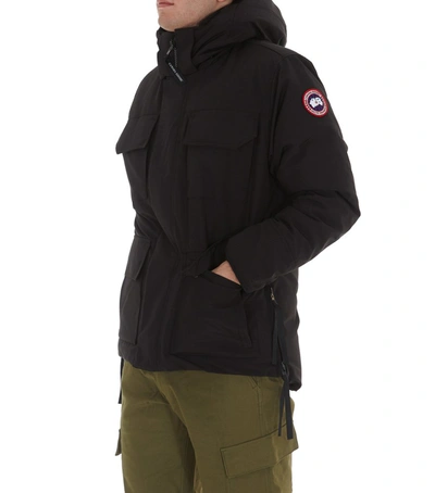 Shop Junya Watanabe Comme Des Garçons X Canada Goose Hooded Jacket In Black