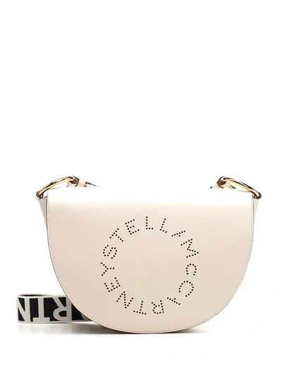 Shop Stella Mccartney Marlee Logo Shoulder Bag In White