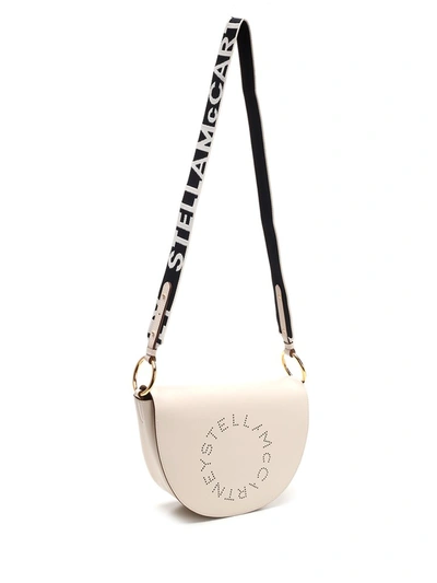 Shop Stella Mccartney Marlee Logo Shoulder Bag In White