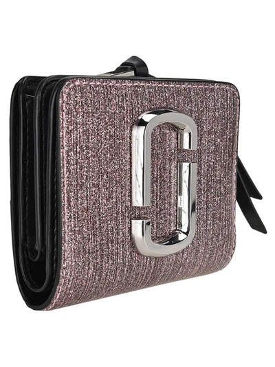 Shop Marc Jacobs The Snapshot Glitter Mini Compact Wallet In Pink