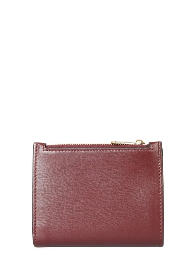Shop Ferragamo Salvatore  Vara Bow Compact Wallet In Red