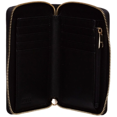 Shop Furla Rita Compact Zip Wallet In Black