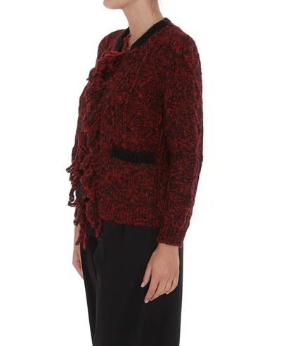 Shop Red Valentino Redvalentino Red Girl Embroidery Cardigan