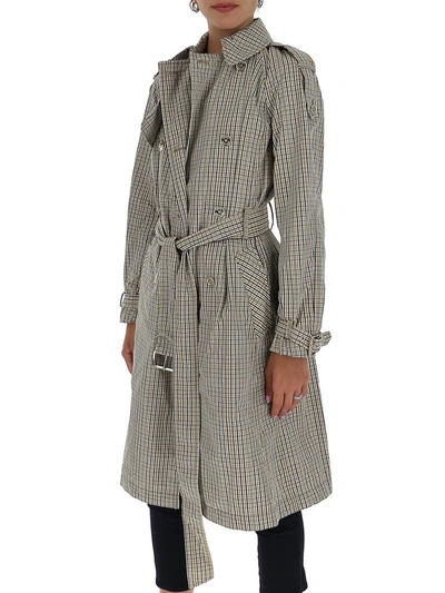 Shop Michael Michael Kors Checked Trench Coat In Multi