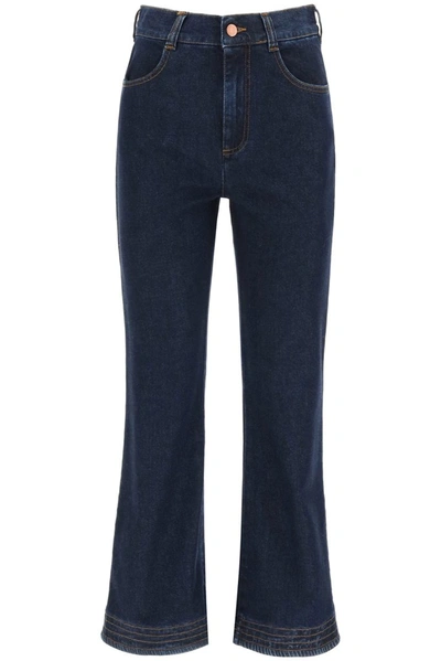 See By Chloé High-rise Flared-leg Jeans In Blue | ModeSens