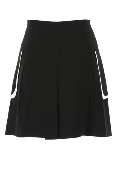 Shop Fendi Contrast Pocket Mini Skirt In Black