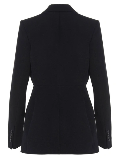 Shop Givenchy Single Breasted Blazer In Black