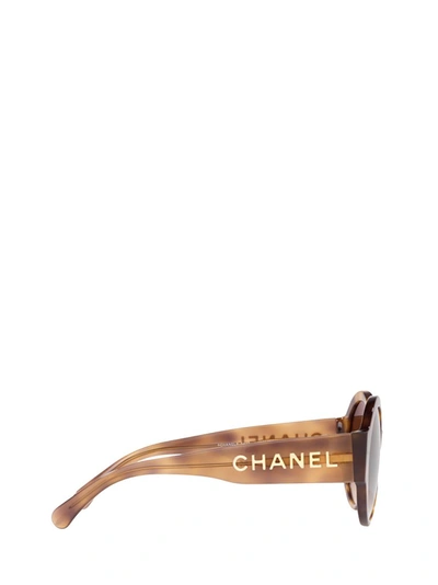 Pre-owned Chanel Round Frame Sunglasses In Multi