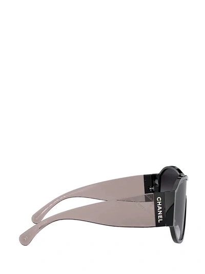 Pre-owned Chanel Shield Sunglasses In Black